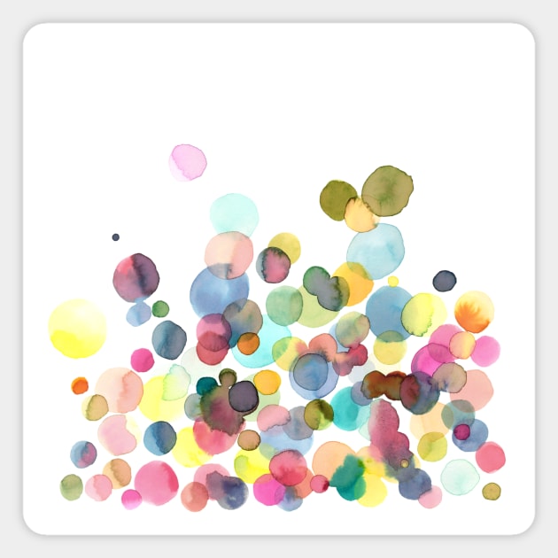 Colorful Watercolor Dots Magnet by ninoladesign